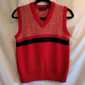 Vintage Italian Mob sweater vest- Large, red and navy